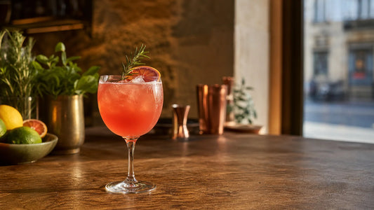 Cocktail signature servi dans un bar à La Rochelle