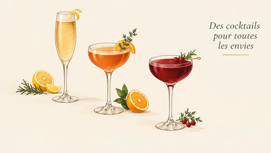 Trois cocktails aux intensités amères différentes